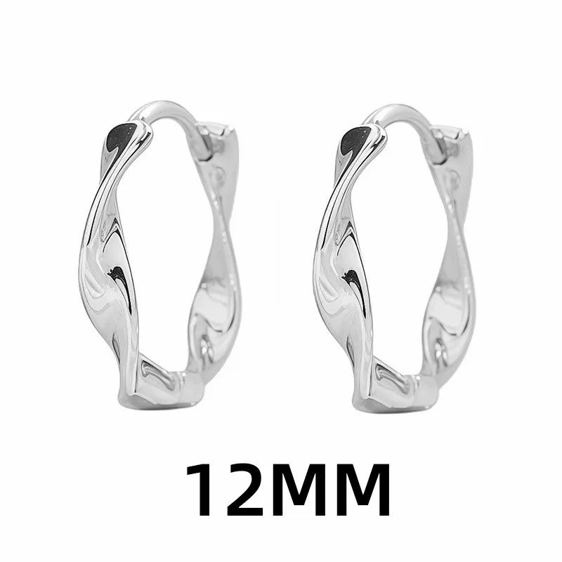 PENDRA Hoop Mobius Sterling Silver Earrings