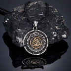 PENDRA Dragon Rune Steel Necklace