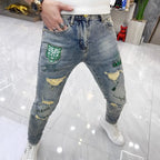 PENDRA Denim Embroidery Arrival Pants