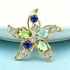PENDRA Crystal Seastar Rhinestone Starfish Brooch