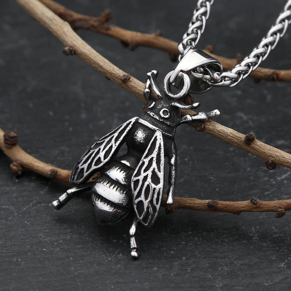 PENDRA Beecrest 316L Stainless Steel Bee Pendant