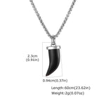 PENDRA Tiger Horn Pendant Necklace