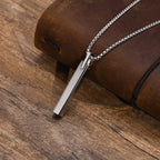 PENDRA Bar Vertical Box Pendant Necklace