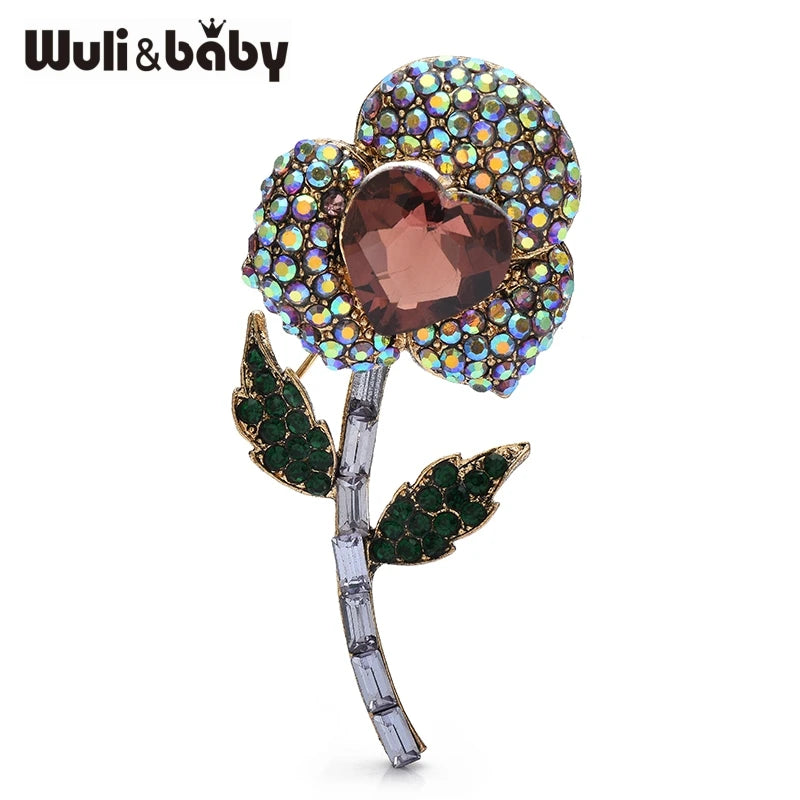 PENDRA Florielle24 Rhinestone Brooch