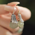 PENDRA Water Hotan Jade Silver Earrings