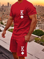 PENDRA Athletic Drawstring T-Shirt and Shorts Set