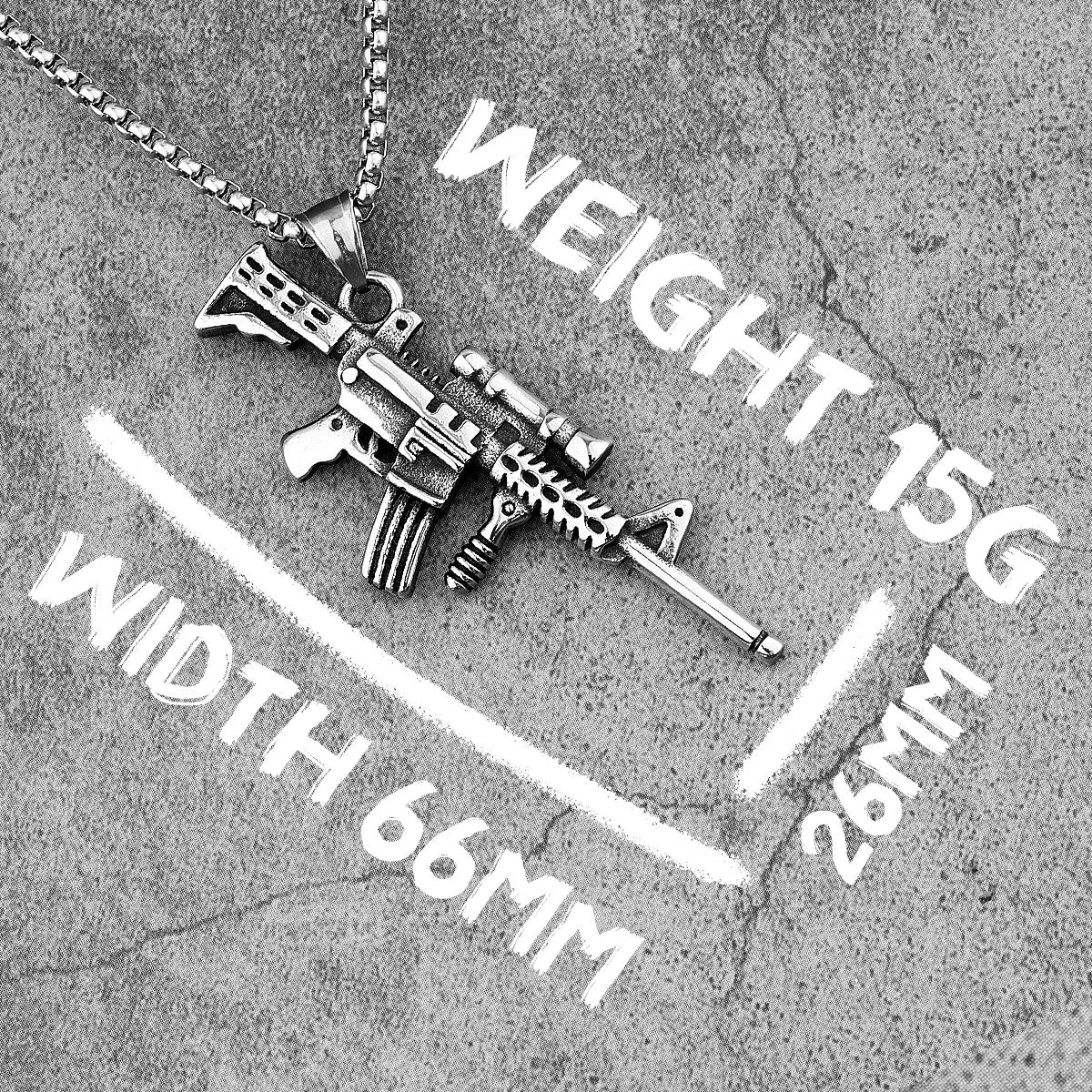 PENDRA HK416 Automatic Rifle Steel Necklace
