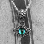 PENDRA Evil Eye Skull Steel Necklace