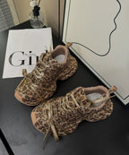 PENDRA Leopard Gold Diamond Shoes
