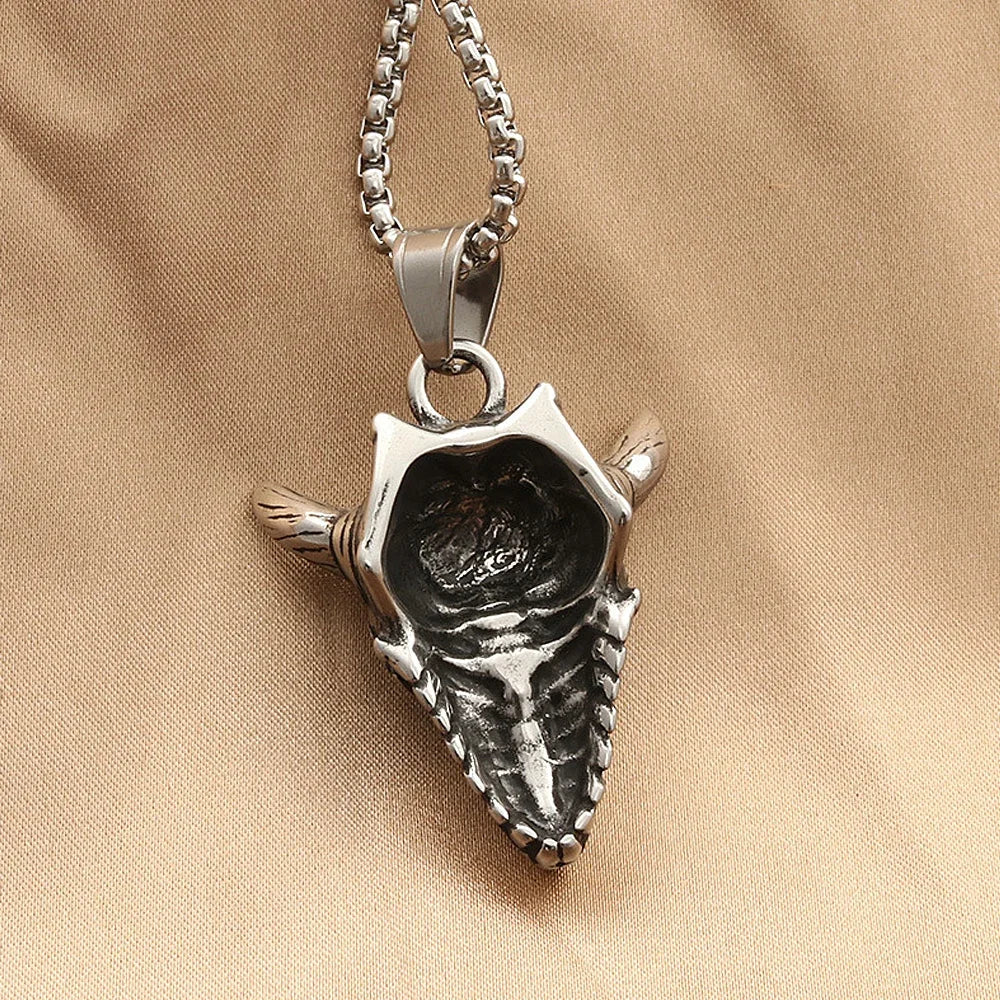 PENDRA Goathead 316L Stainless Steel Goat Head Pendant