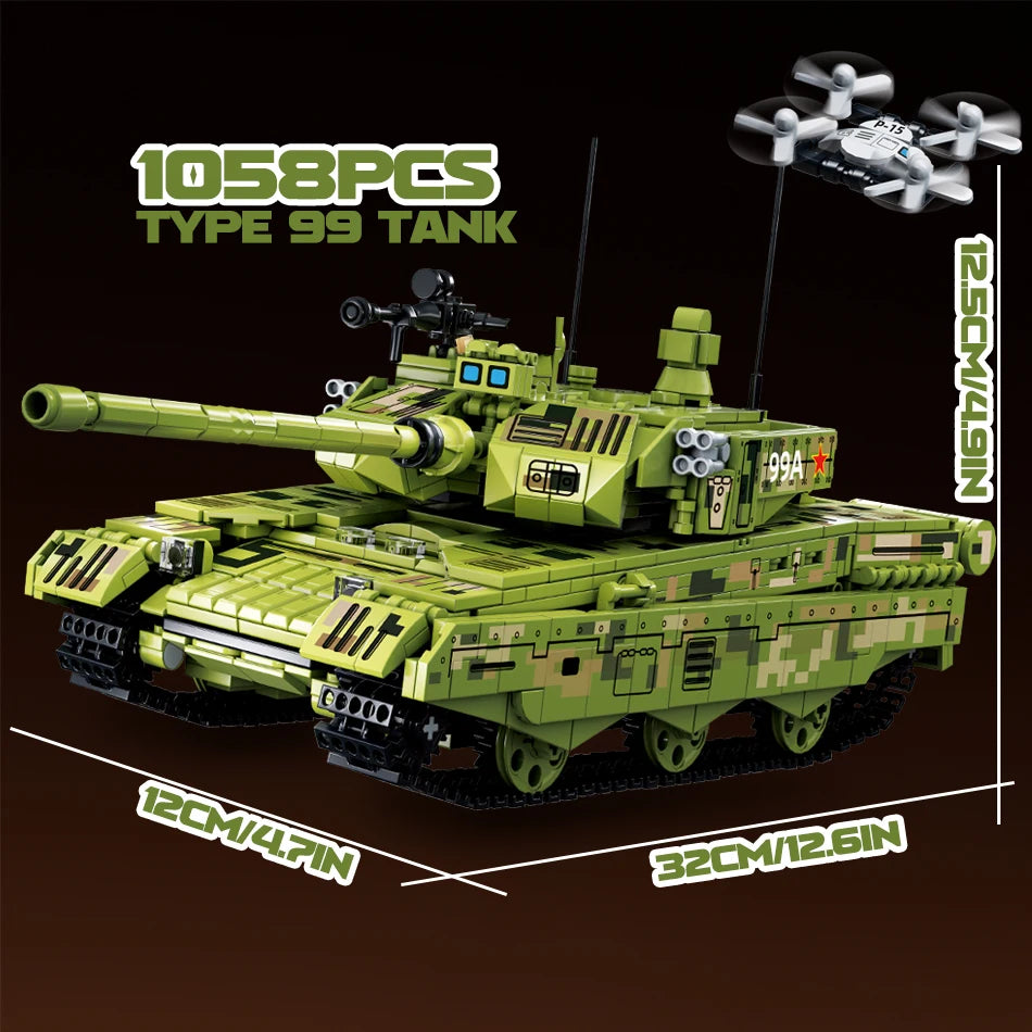 PENDRA Military Tank Army Building Set