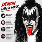 PENDRA Demon Curly Wig Latex Mask