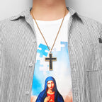 PENDRA Shining Cross Steel Necklace