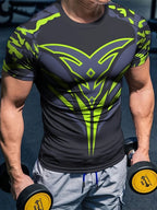 PENDRA Workout Training Loose Comfortable Printed Short Sleeve T-Shirt