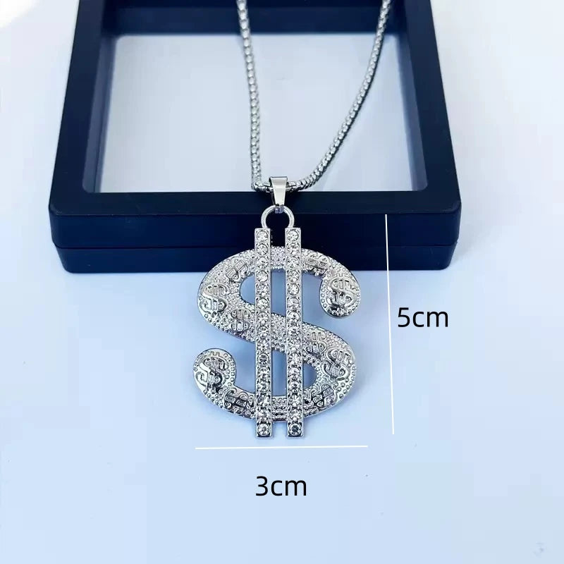 PENDRA Dollarburst Rhinestone Dollar Sign Pendant