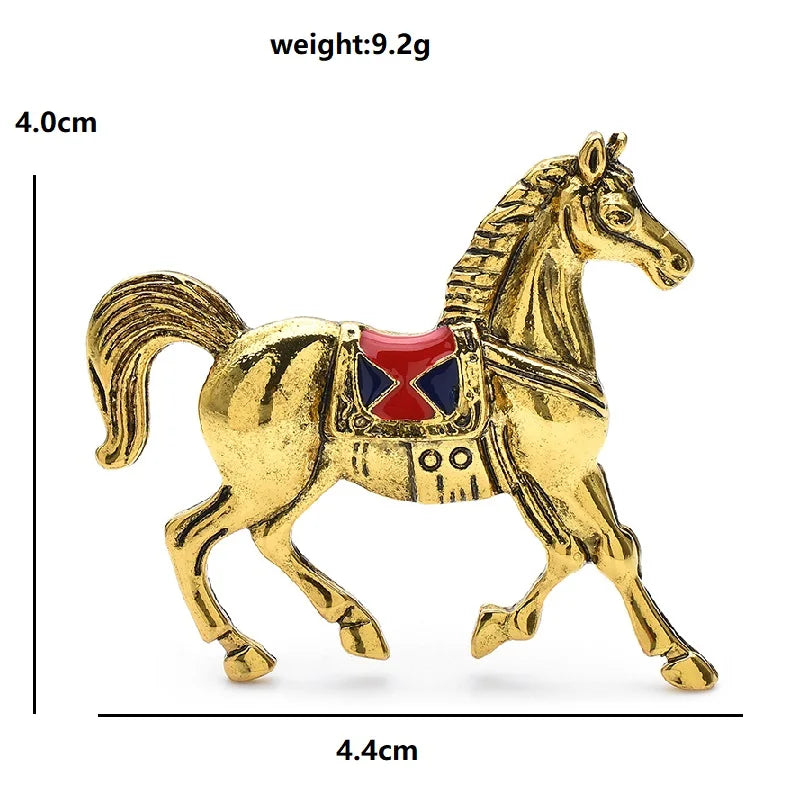 PENDRA Vintage Horse Brooch