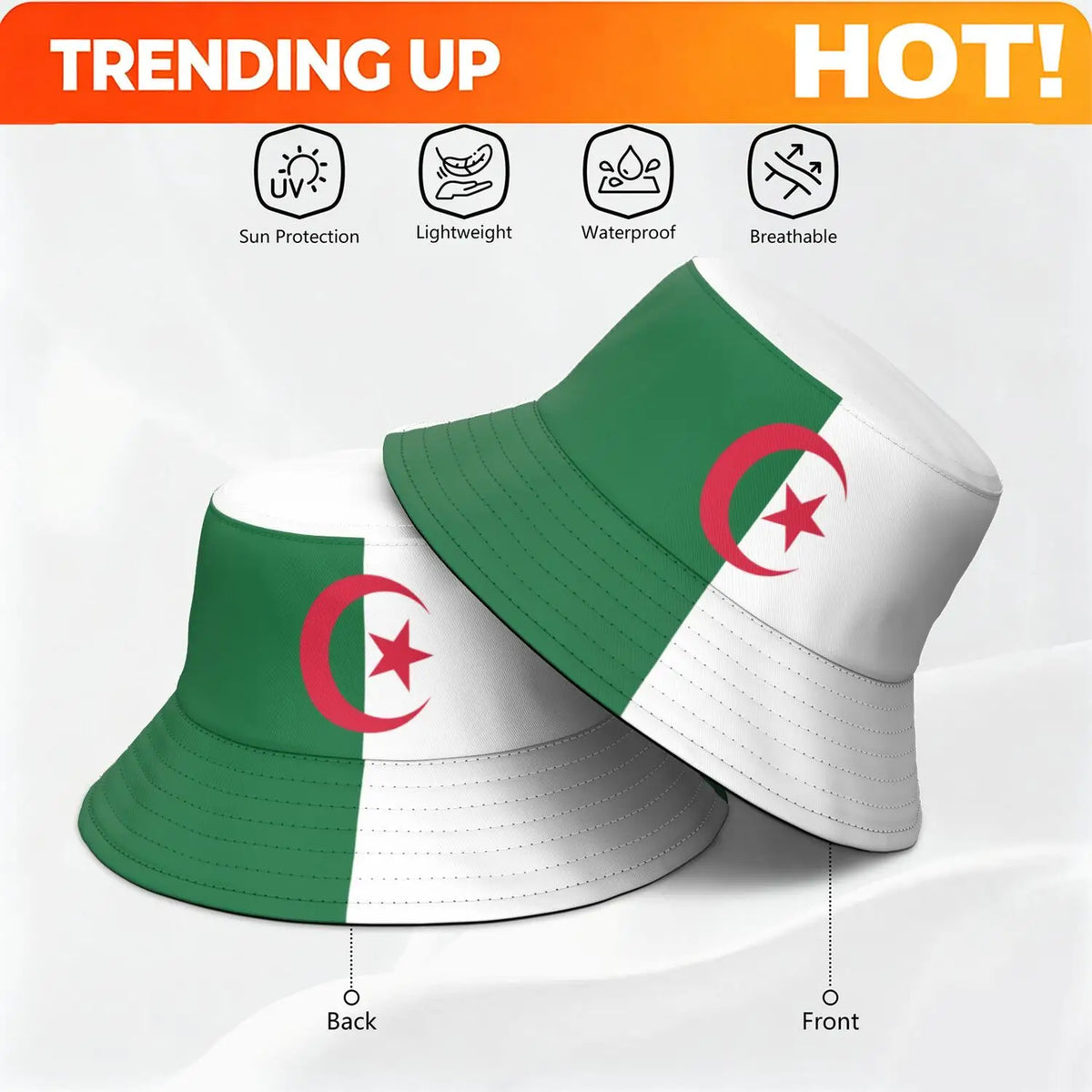 Algeria Free Custom Made Name Photo Dza Islam Bucket Cap Arabic Algerie Arab Print Text Logo DZ Casual Fisherman Hat