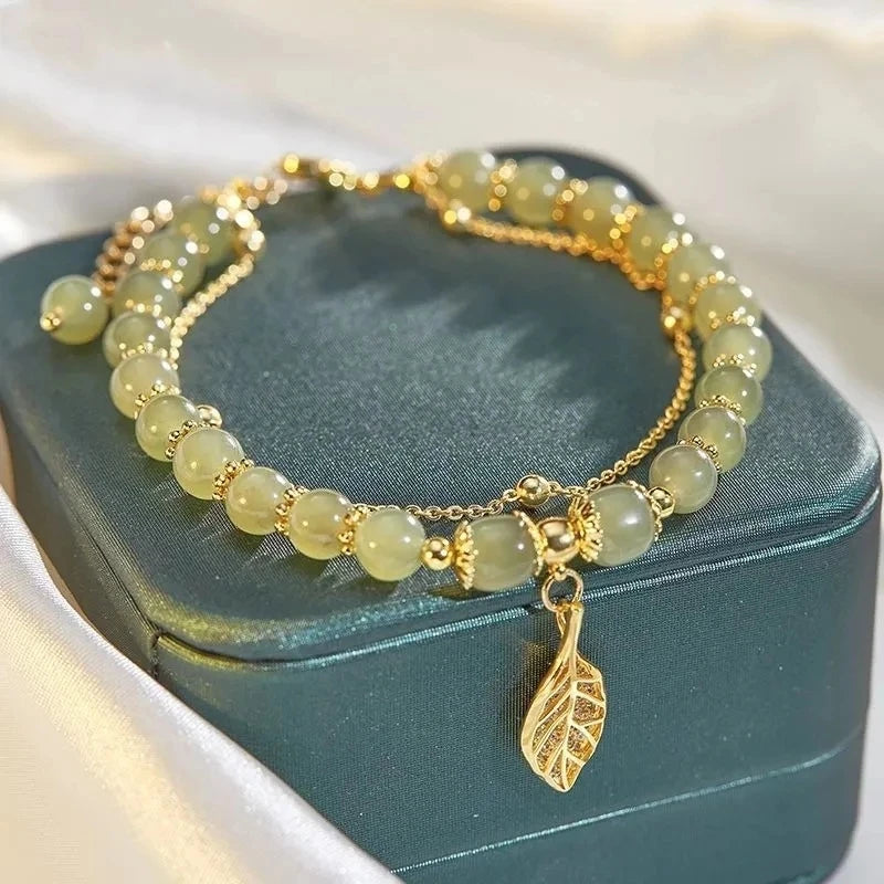 PENDRA Gold Jade Hetian Green Earrings
