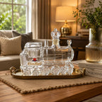 Crown Royal Train Shaped Glass Decanter 350ml Whiskey Bourbon Brandy Bottle Barware Collector Gift