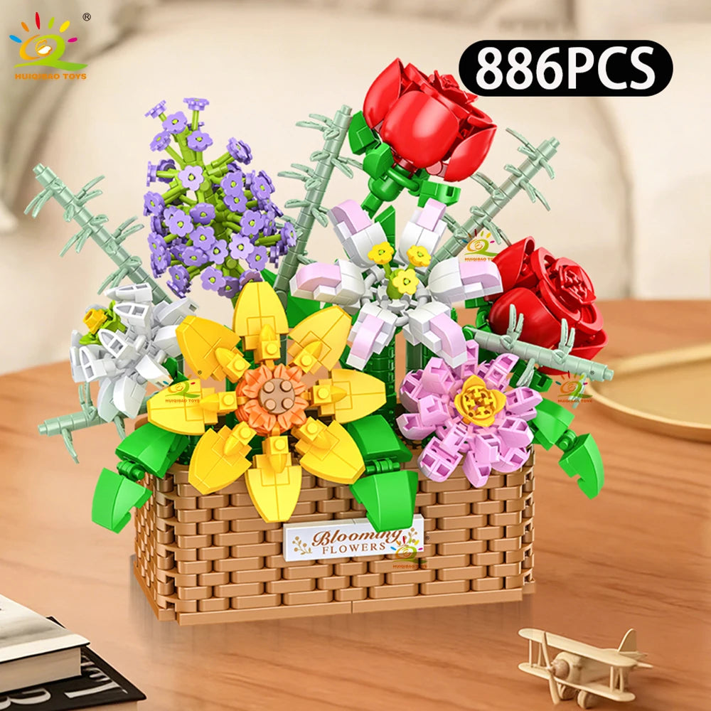 PENDRA Rose Sunflower Micro Building Set