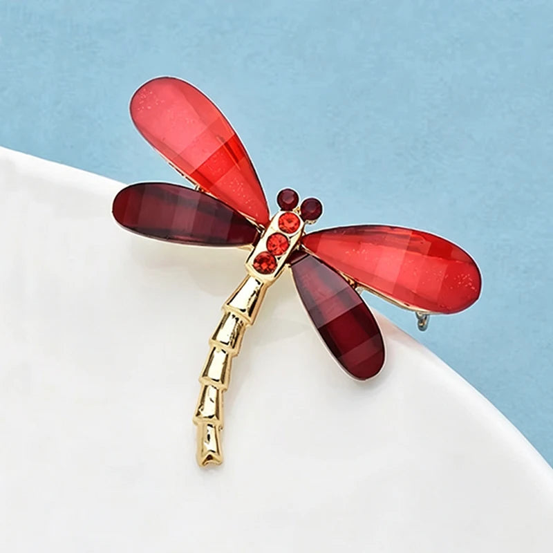 Wuli&baby Classical Dragonfly Brooches For Women Unisex 2-color Lovely Insects Party Casual Brooch Pins Gifts