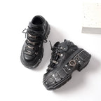 PENDRA Lace Platform Ankle Punk Boots