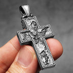 Skull Texture Cross Men Necklaces Stainless Steel Pendant Chain Women Fashion Jewelry Punk New In Accessories Gifts Wholesale