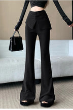 PENDRA Waist Micro Flare Fake Pants