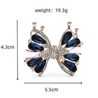 PENDRA Lumina Multicolor Crystal Butterfly Brooch