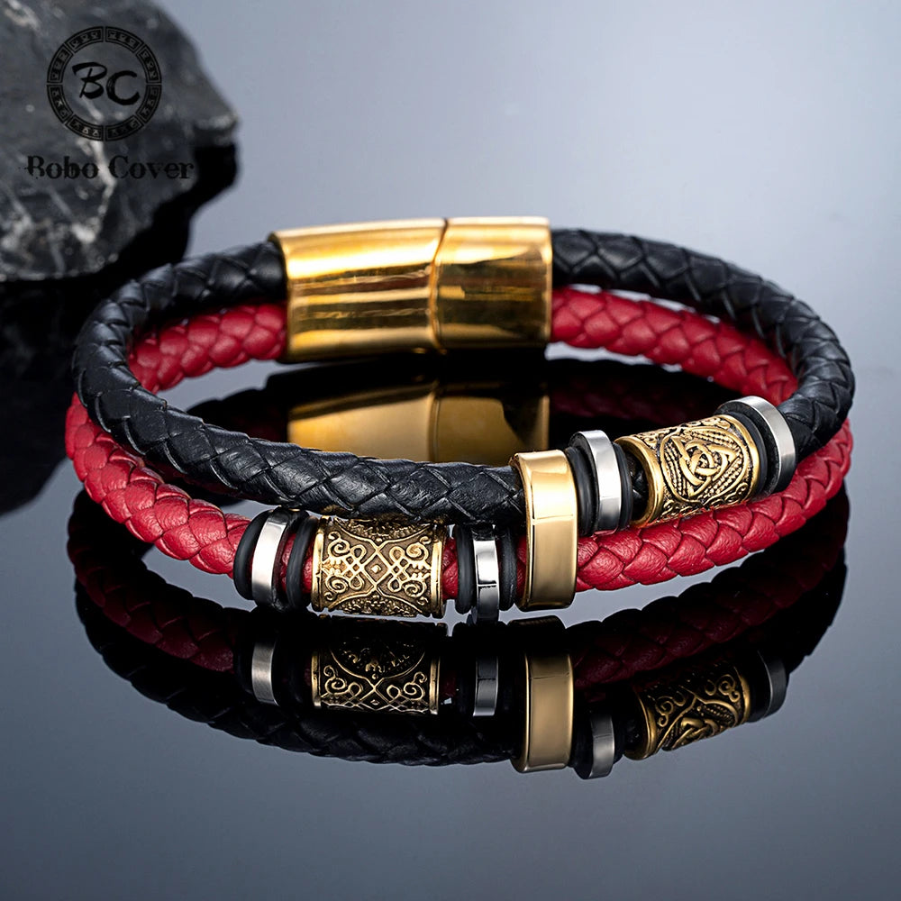 PENDRA Rune Adjustable Leather Bracelet