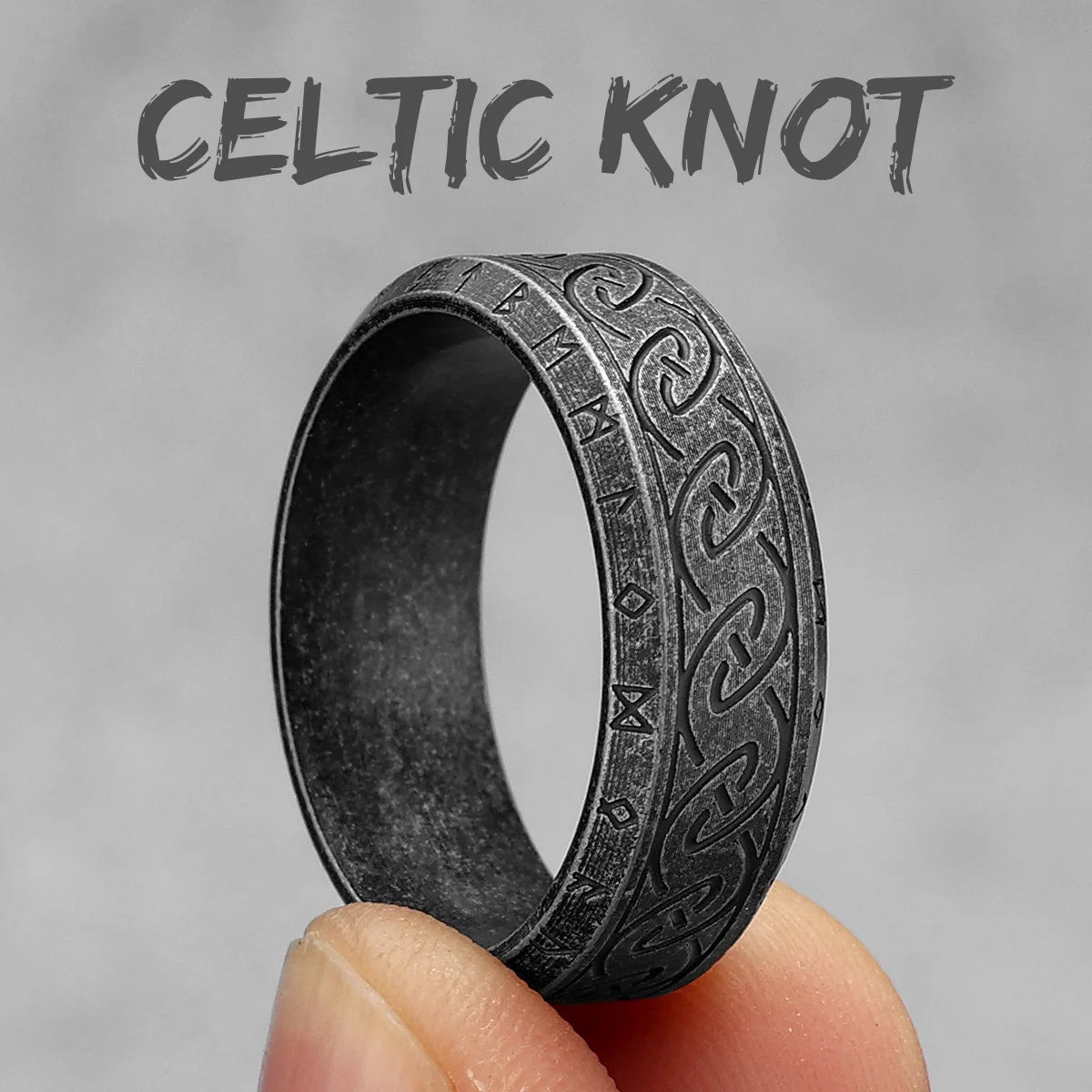 Vintage Nordic Viking Runes Celtic Knot Series Stainless Steel Womens Mens Rings Punk Biker Jewelry Creativity Gift Wholesale