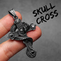 PENDRA Skull Dragon Cross Steel Necklace
