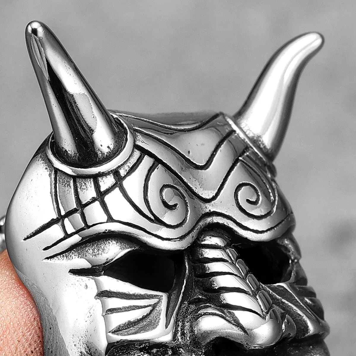 PENDRA Japanese Yokai Prajna Steel Necklace