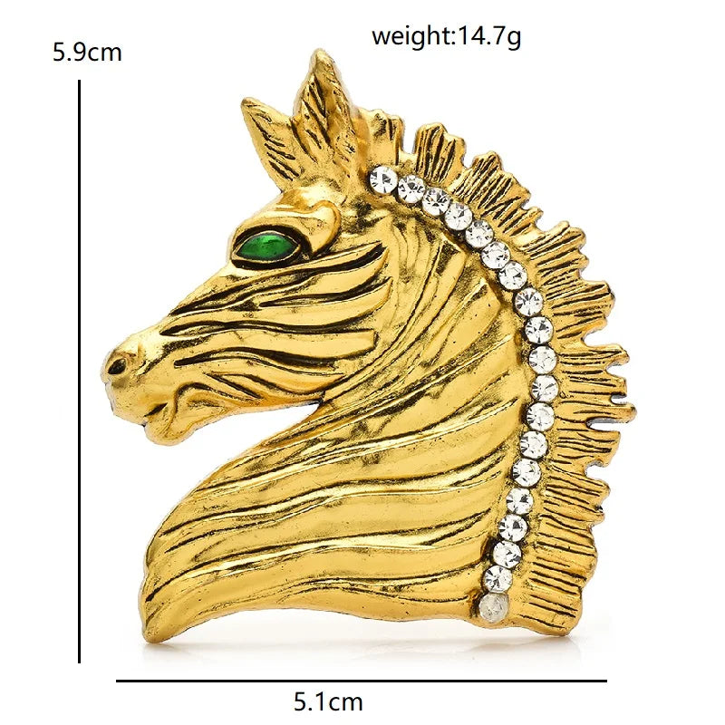 Wuli&baby Vintage Horse Brooches For Women Unisex 2-color Alloy Zebra Animal Party Casual Brooch Pins Gifts