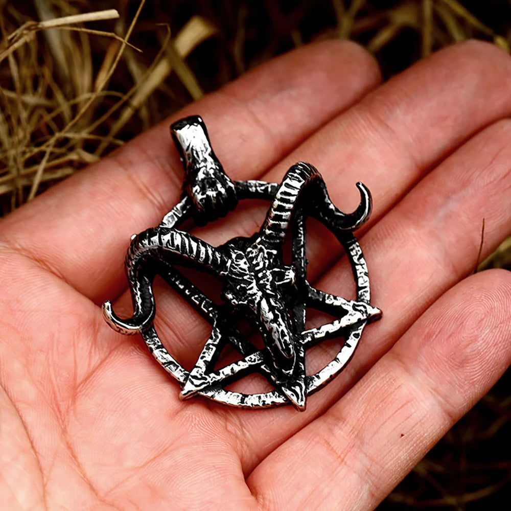 PENDRA Goatpentagram Pentagram Goat Head Pendant