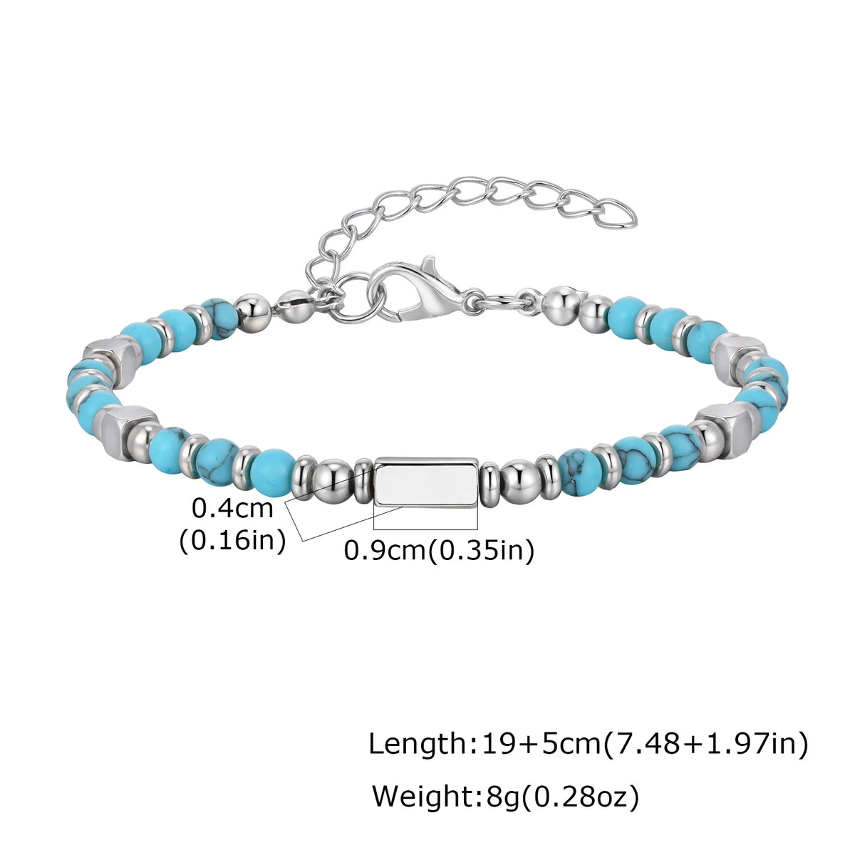 Trendy Men's Natural Stone Beaded Bracelet,Bohemian Cross Charms Chain Wristband,Jewelry Gift for Husband Dad Son