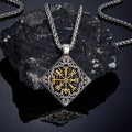 PENDRA Celtic Knot Gold Steel Necklace
