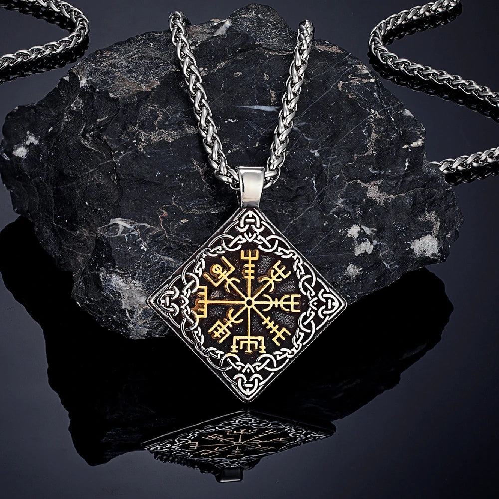 PENDRA Celtic Knot Gold Steel Necklace