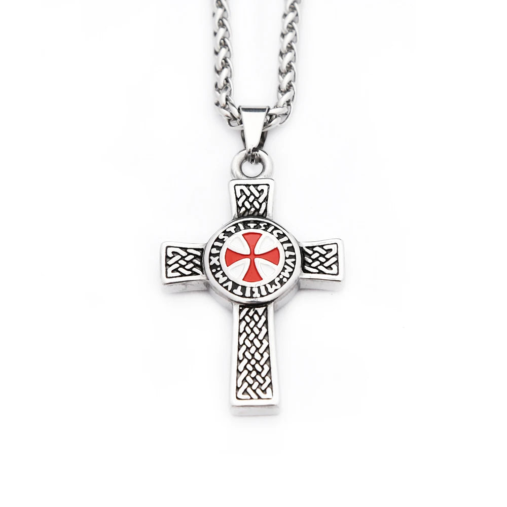 PENDRA Crossshield Stainless Steel Cross Shield Pendant