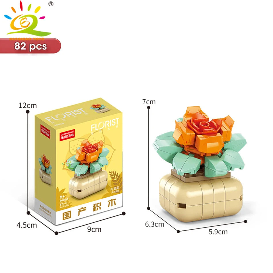 PENDRA Succulent Potted Floral Building Set