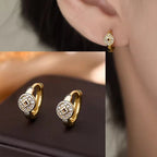 PENDRA Hollow Out Copper Coin Earrings