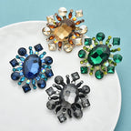 PENDRA Royale Palace Crystal Round Flower Brooch