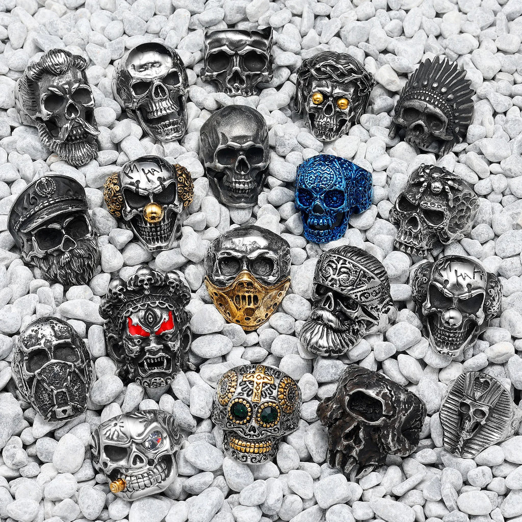 PENDRA Punk Gothic Skull Ring