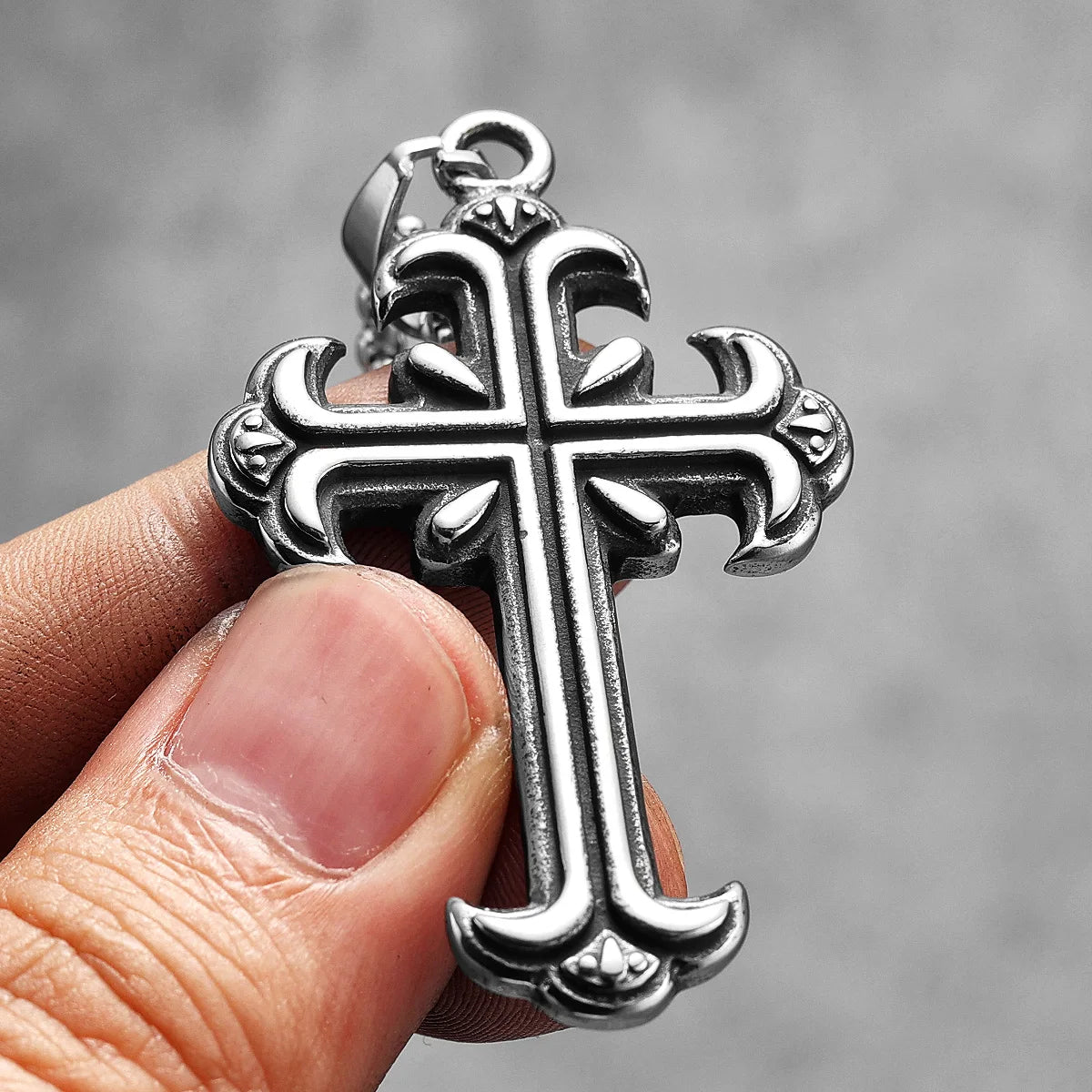 PENDRA Religion Cross Steel Necklace