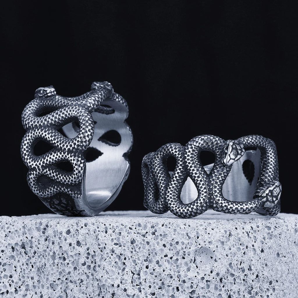 PENDRA Snake Animal Doublefor Steel Ring
