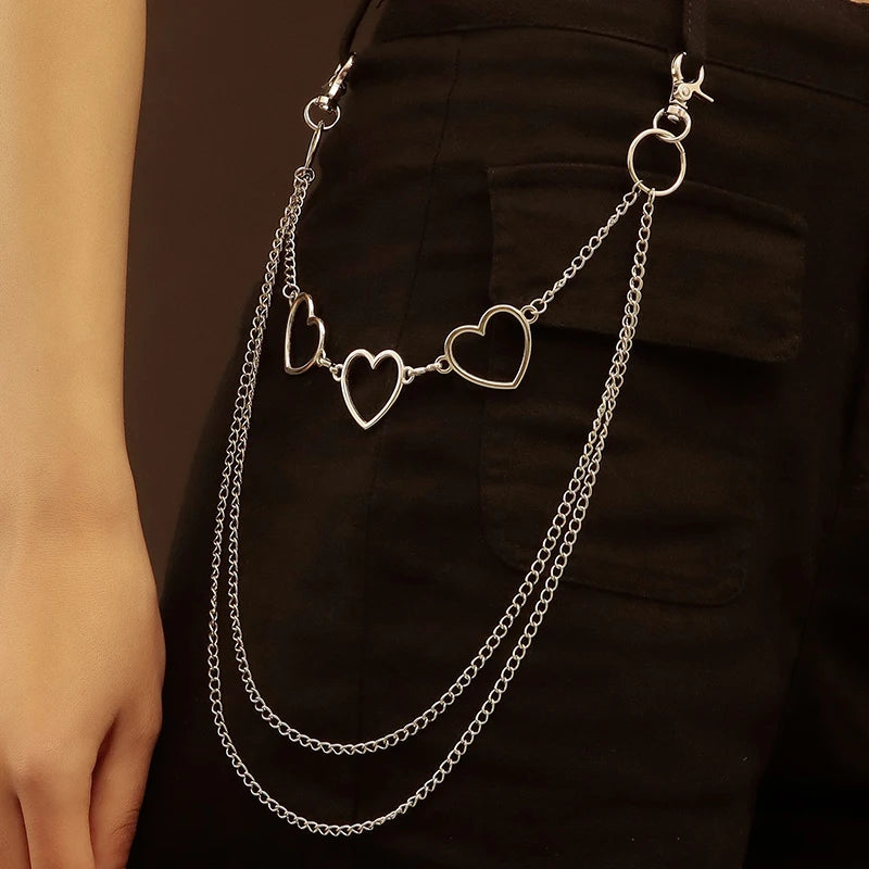 PENDRA Crossstar Layered Waist Chain Keychain