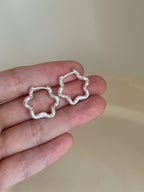 PENDRA Hollow Out Flower Hoop Earrings