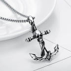 PENDRA AnchorSkull Skull Anchor Pendant Necklace