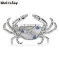 PENDRA Cancer Rhinestone Zodiac Crab Brooch