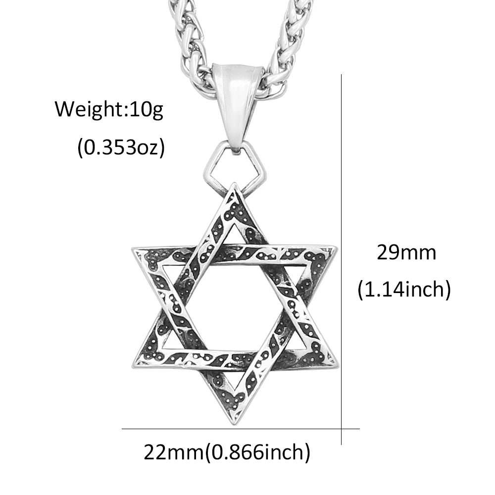 PENDRA Hexagram Vintage Symbol Pendant Necklace